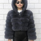 Hooded Fox Fur Jackets