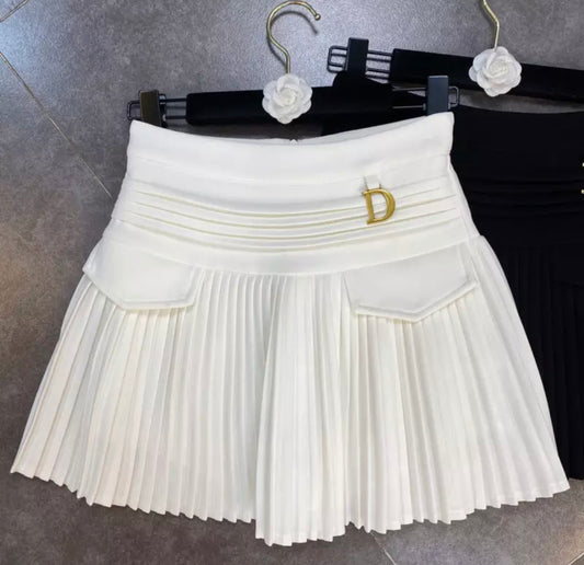 Pleated D Skirt