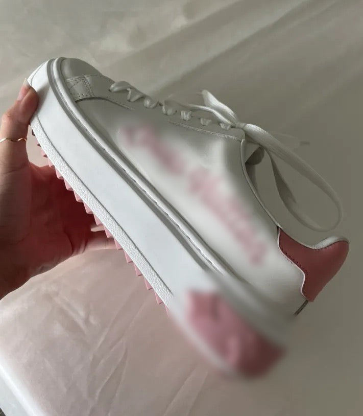 Pink & White V Trainers