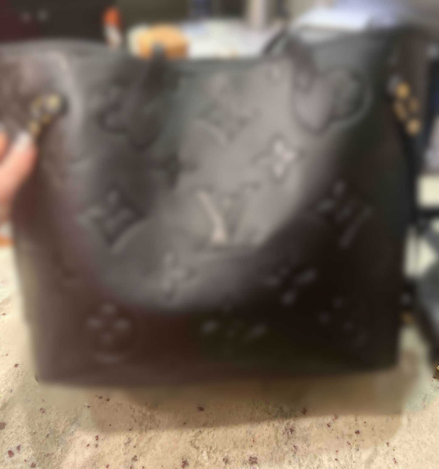 Black Embossed Tote Bag