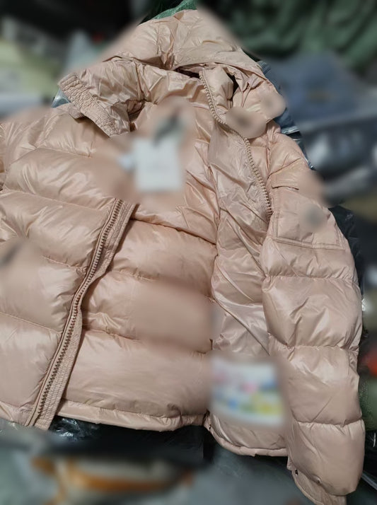 Light Pink Hooded Puffer Jacket