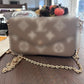 Chain Strap White Flower Bag