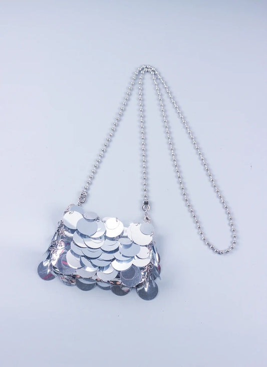 Mini Silver Chain Disco Bag