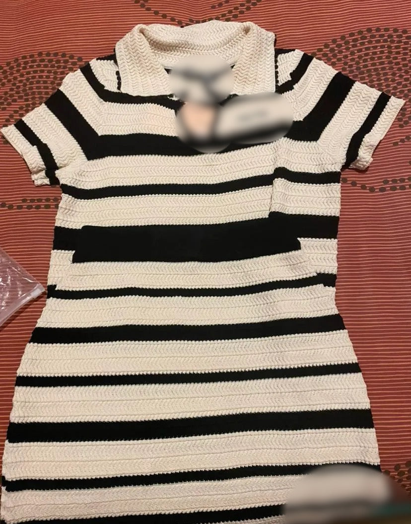 Black and White Striped M Set