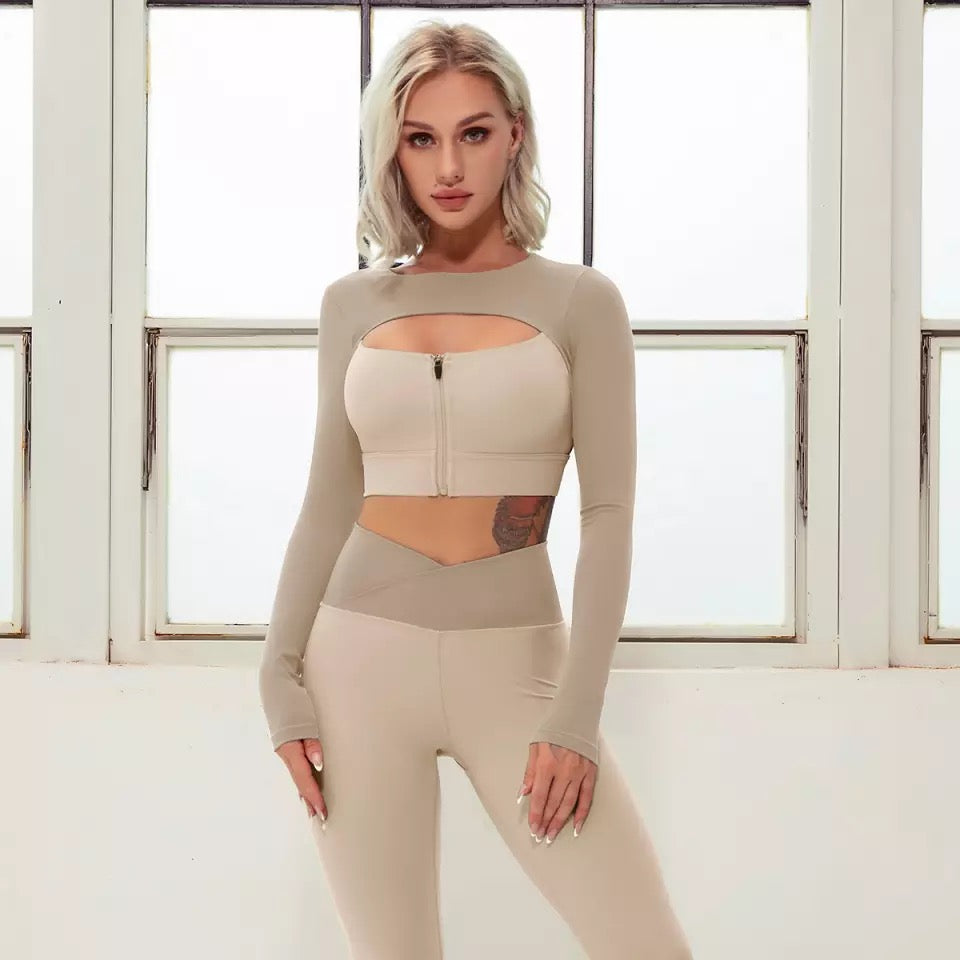 Zip Up Three Piece Gym Sets